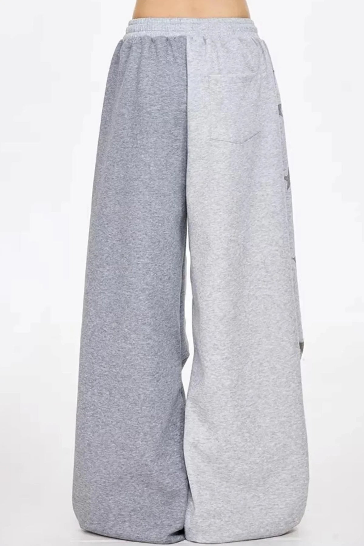 Star Print Wide-Leg Casual Pants