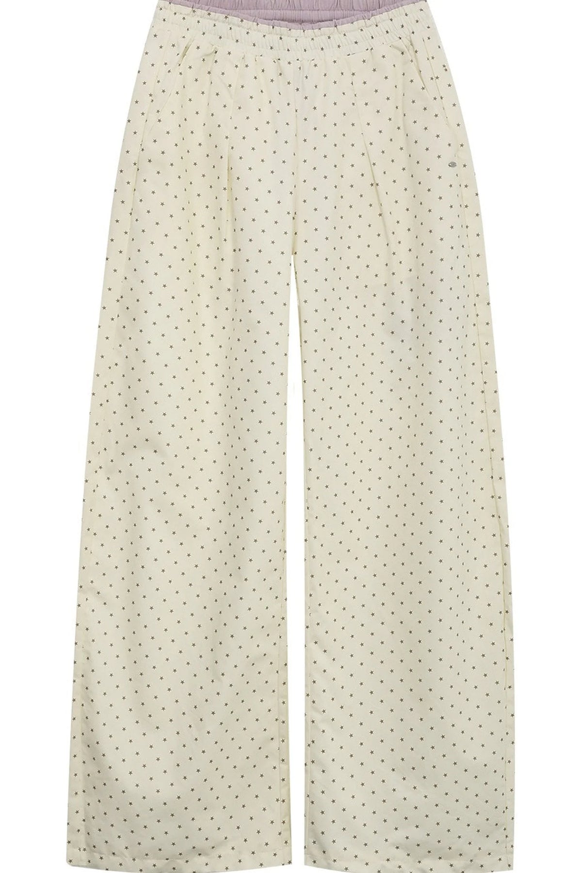 Star Print Wide Leg Pants