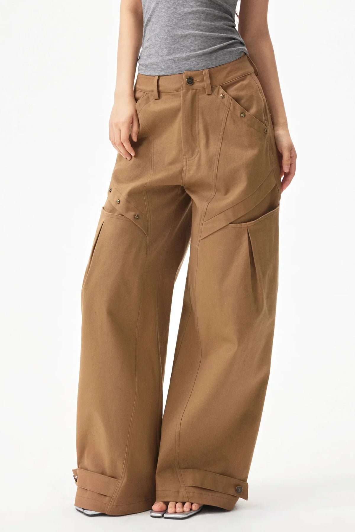 Star Rivet Deconstructed Pants