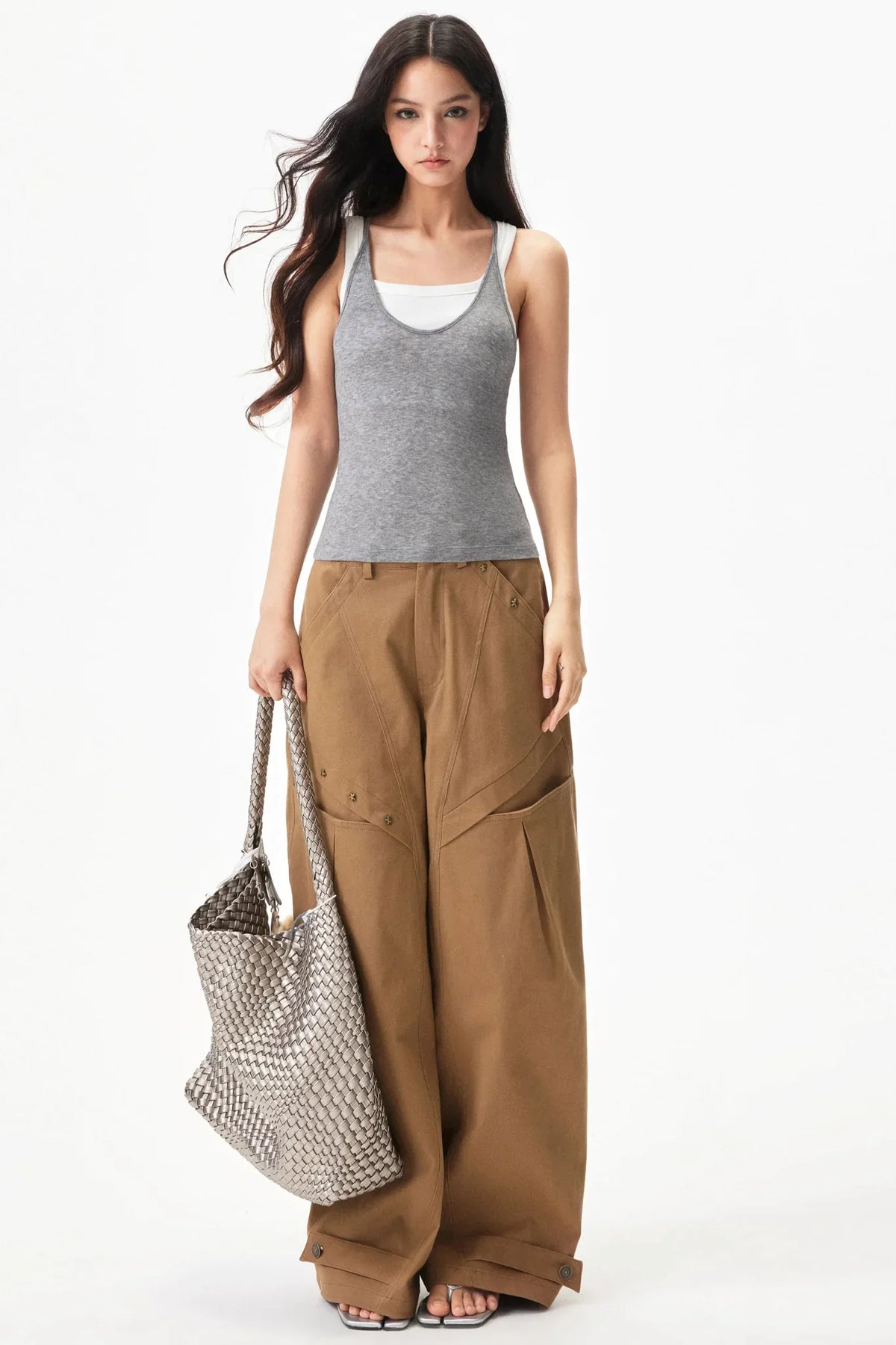 Star Rivet Deconstructed Pants