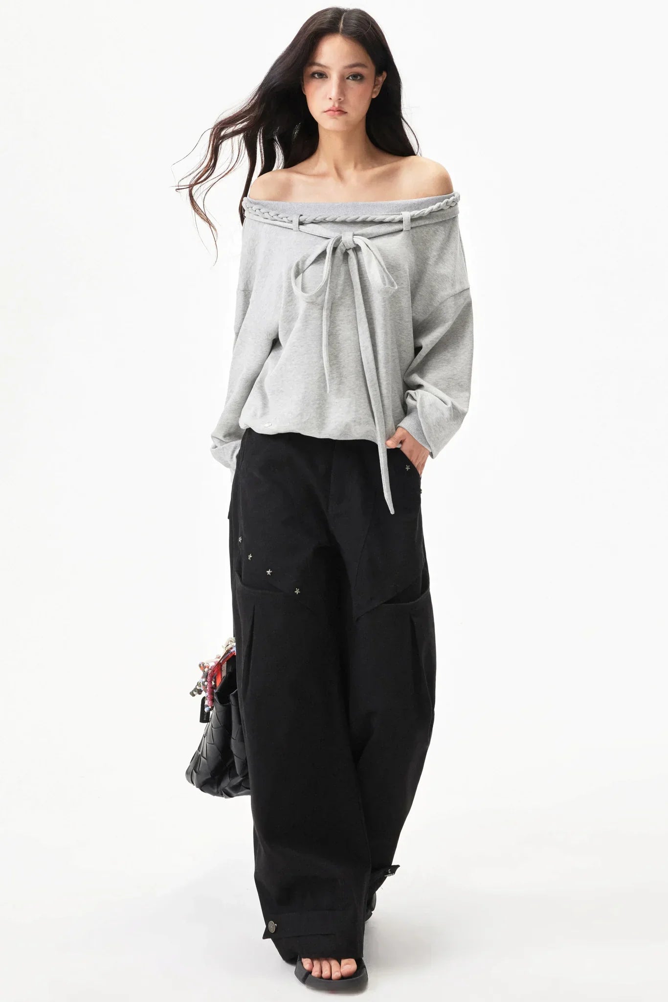 Star Rivet Deconstructed Pants