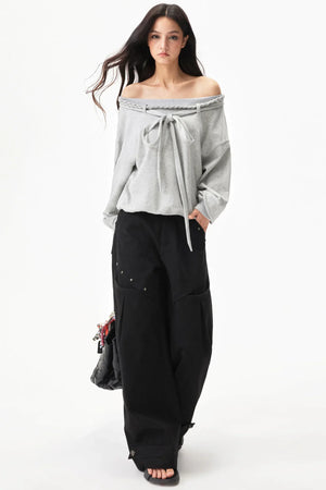 Star Rivet Deconstructed Pants