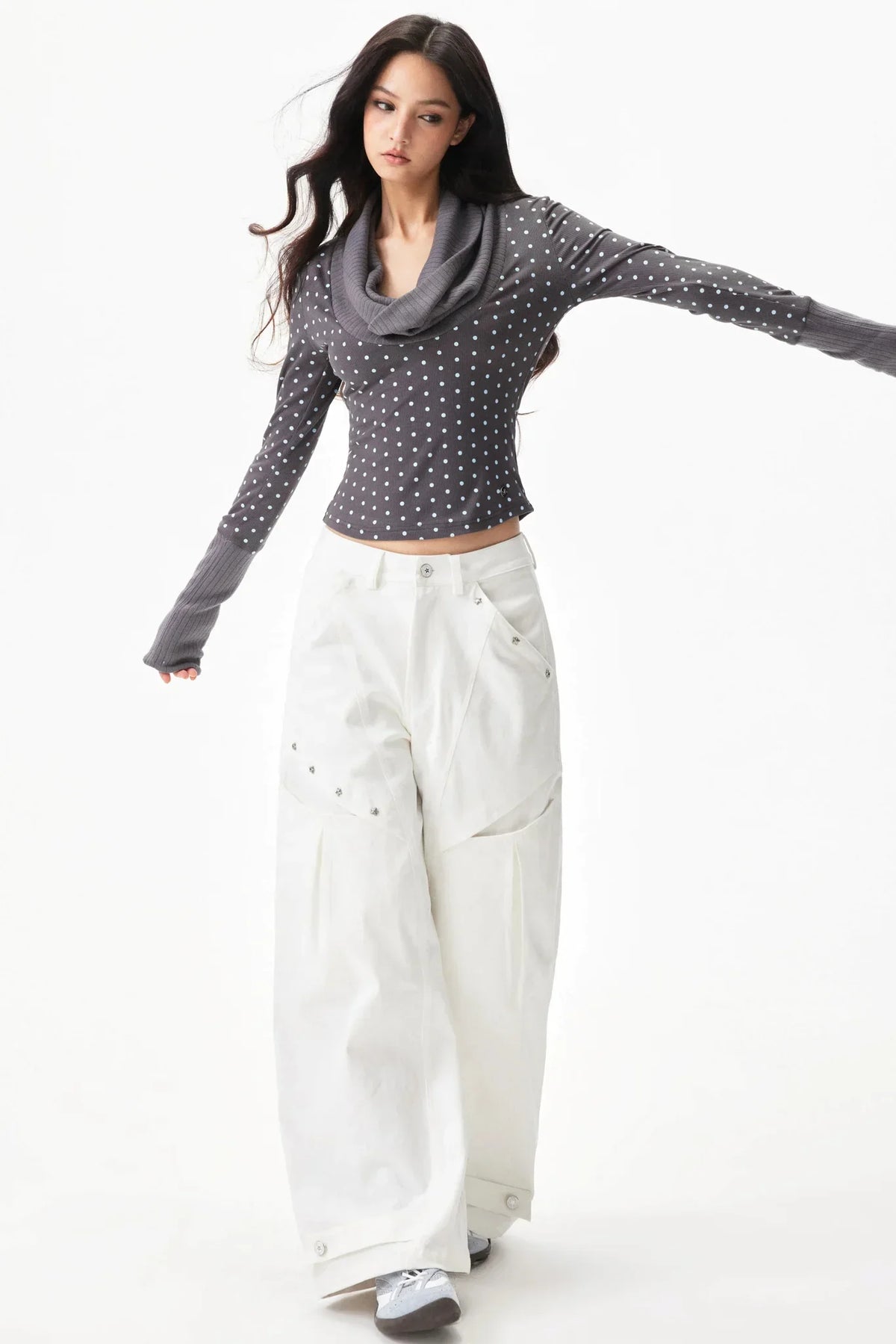 Star Rivet Deconstructed Pants