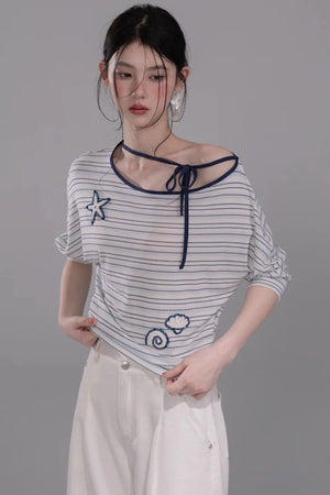 Starfish Off-Shoulder Tee