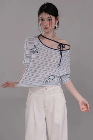 Starfish Off-Shoulder Tee
