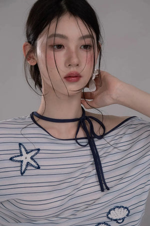 Starfish Off-Shoulder Tee