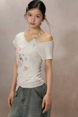 Starlight Dream Off-Shoulder T-Shirt