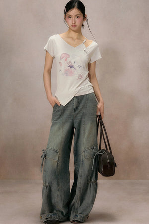 Starlight Dream Off-Shoulder T-Shirt