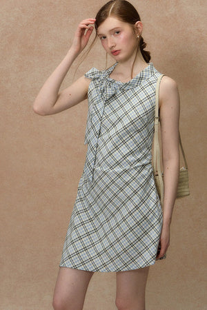 Starry Night Plaid Dress