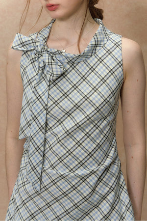 Starry Night Plaid Dress