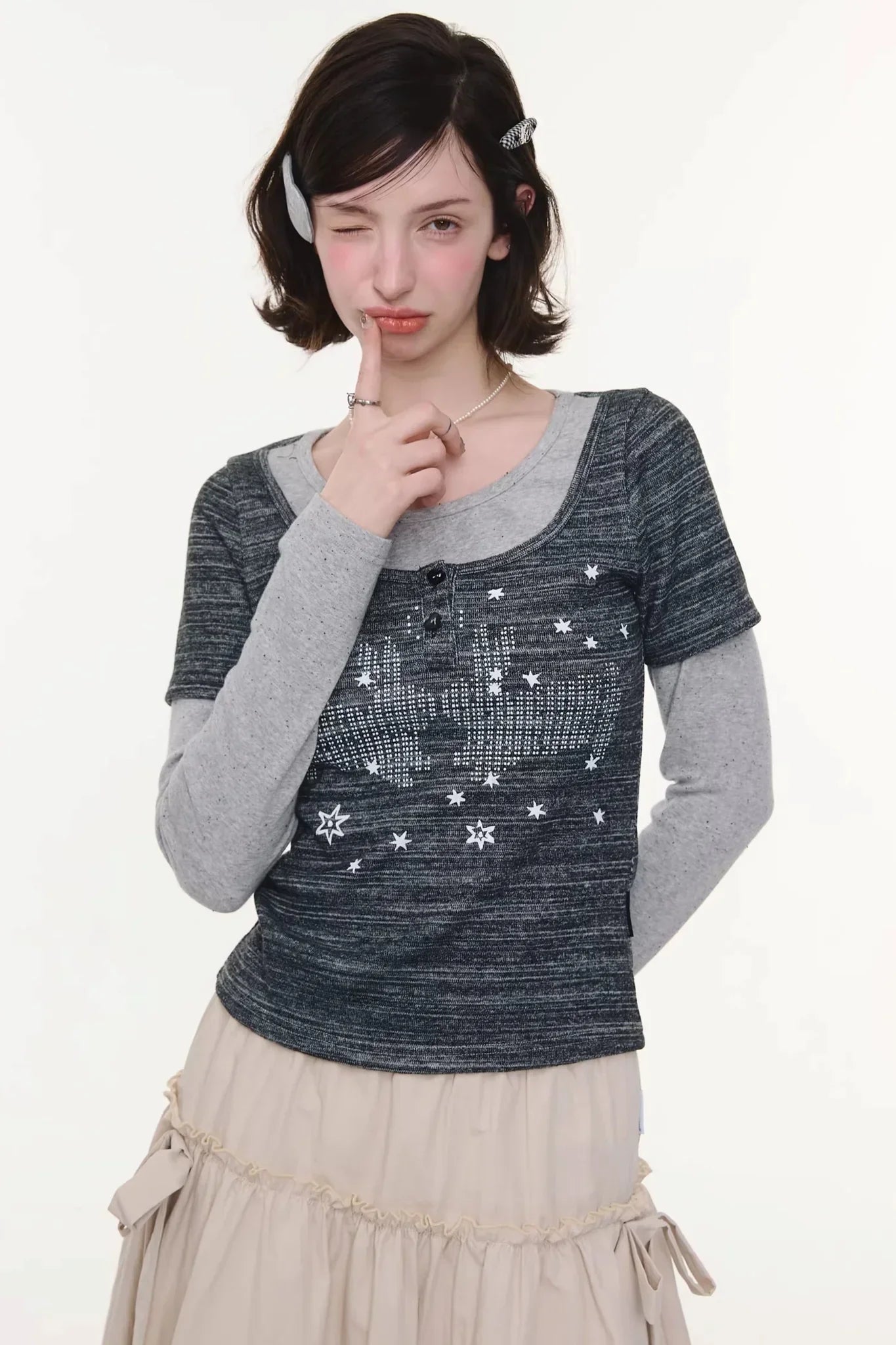 Starry Night Retro Top