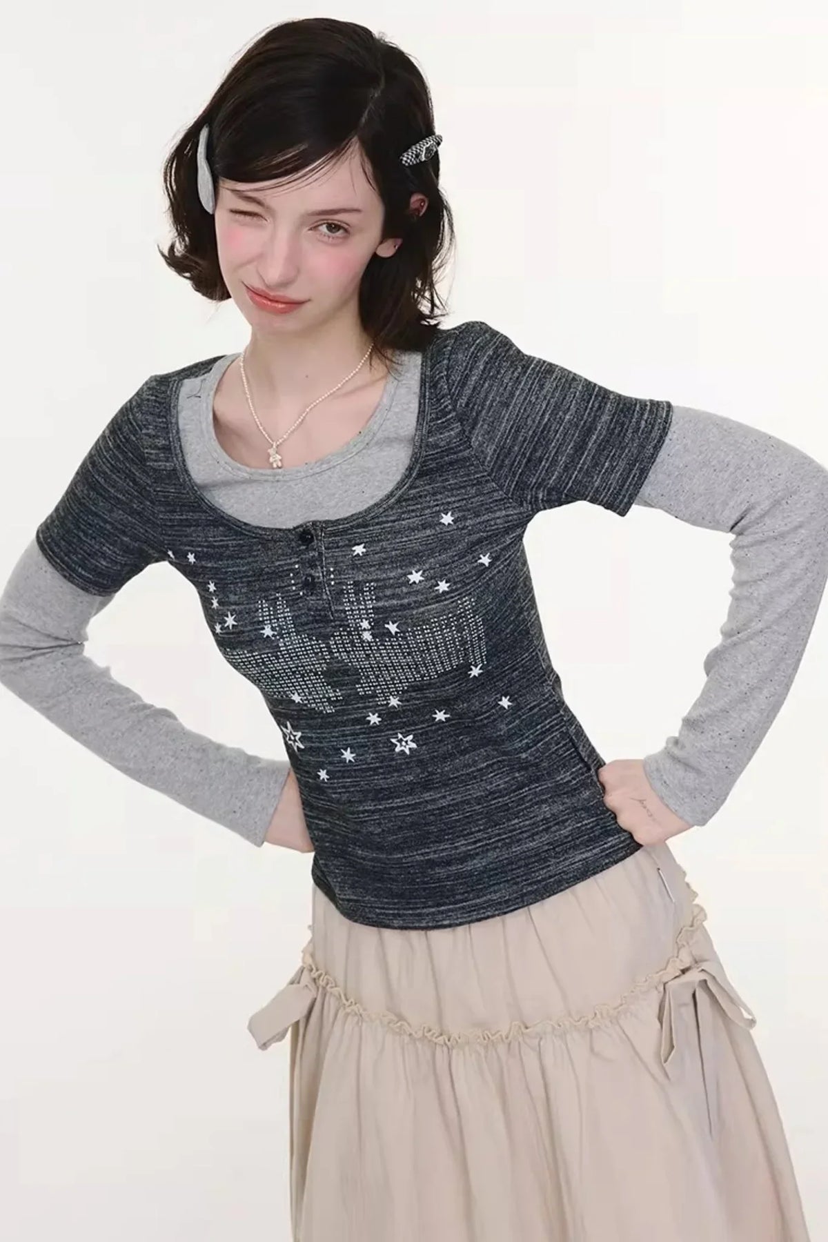 Starry Night Retro Top