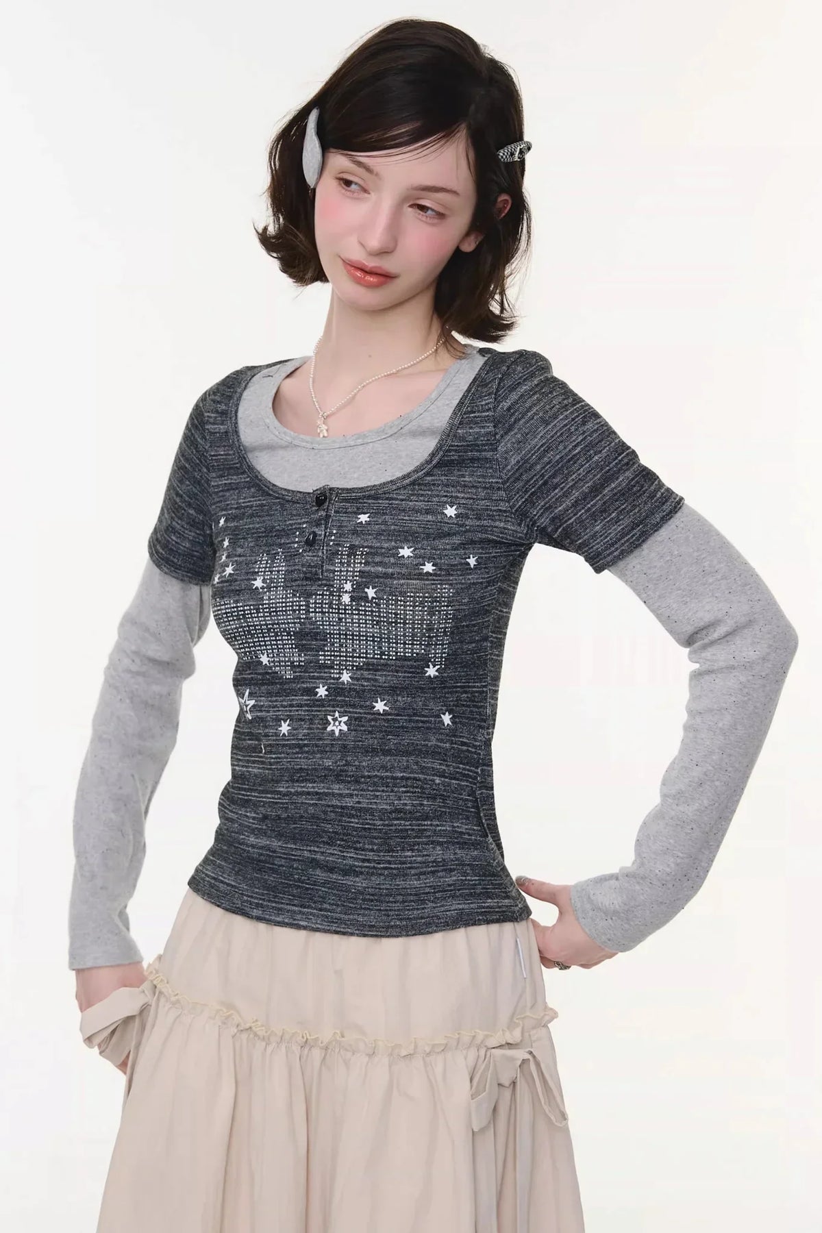 Starry Night Retro Top