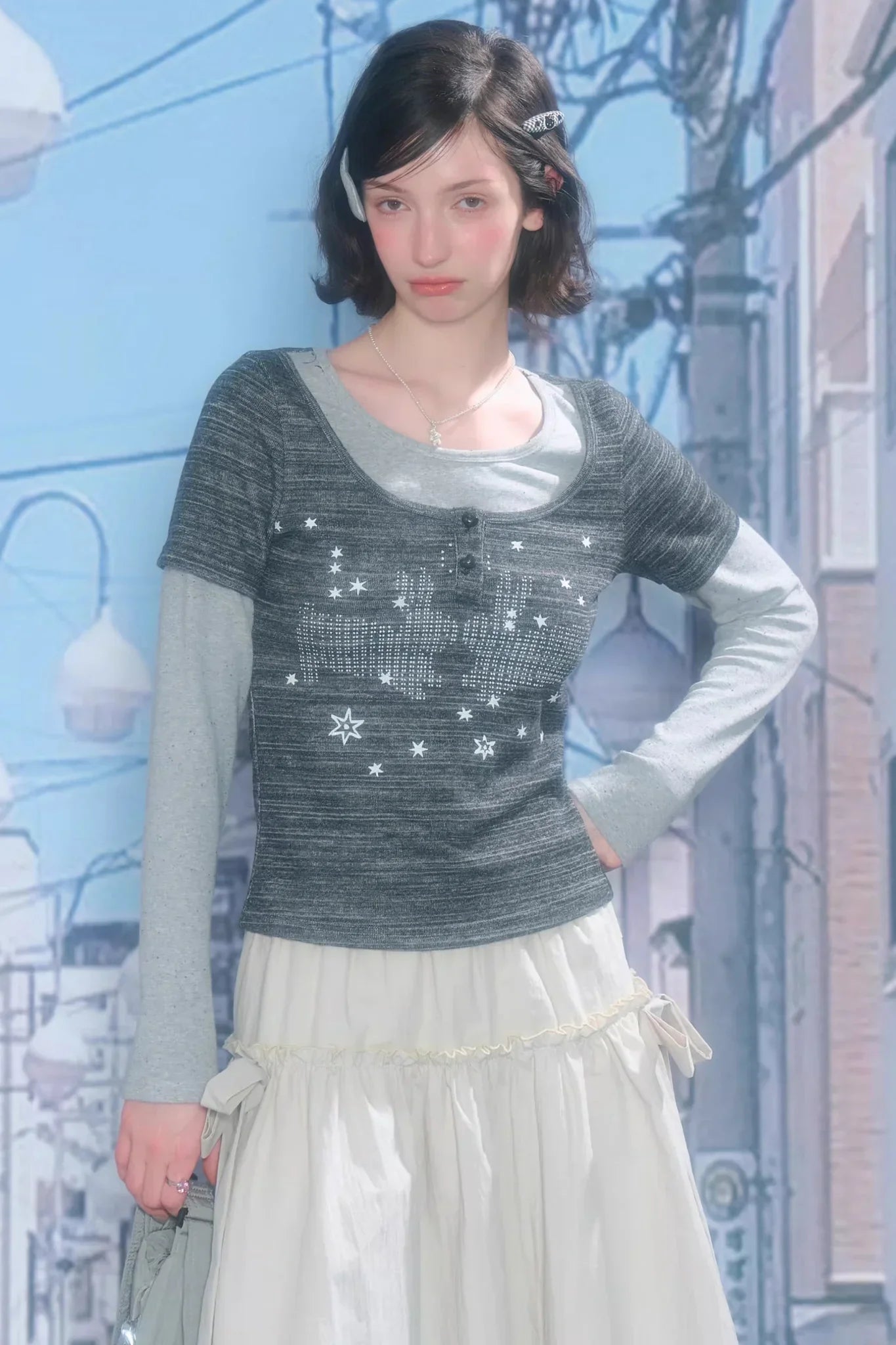 Starry Night Retro Top