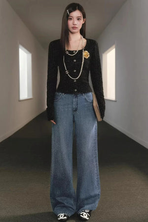 Starry Sky Rhinestone Jeans