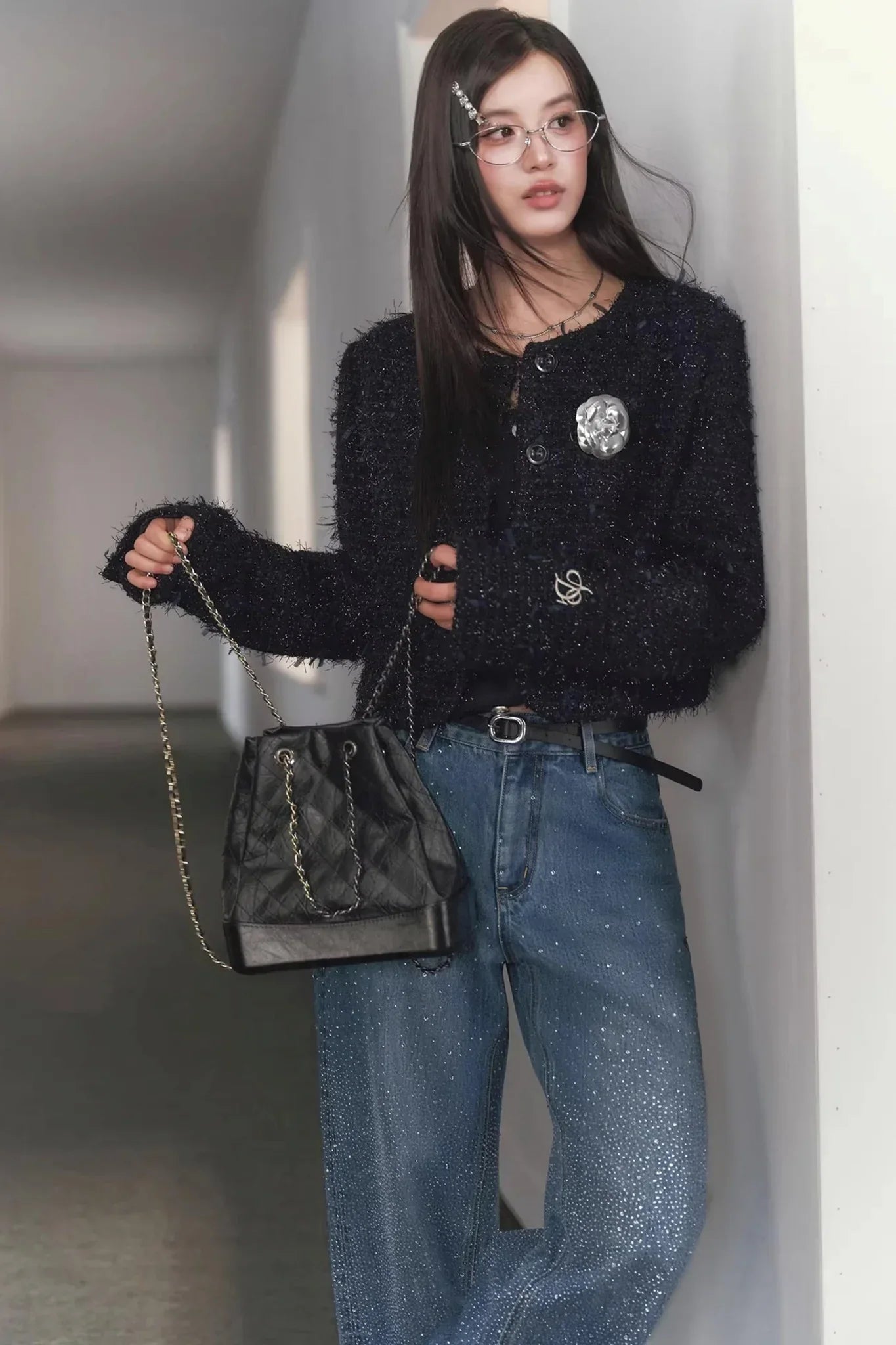 Starry Sky Rhinestone Jeans