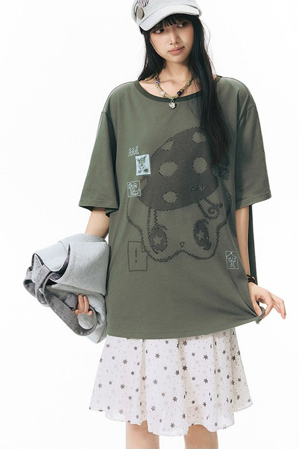 Starwii Printed Oversized Blouse