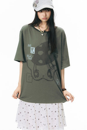 Starwii Printed Oversized Blouse