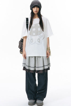 Starwii Printed Oversized Blouse