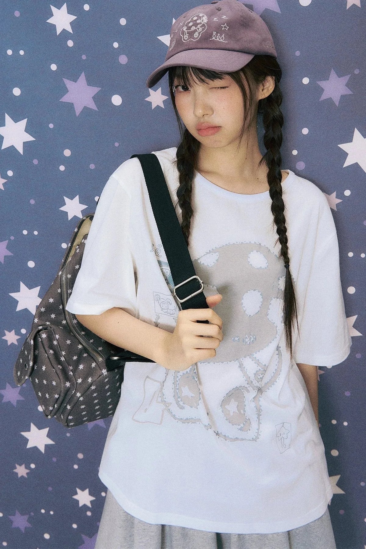 Starwii Printed Oversized Blouse
