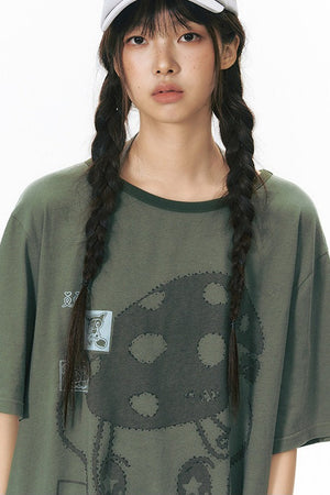 Starwii Printed Oversized Blouse