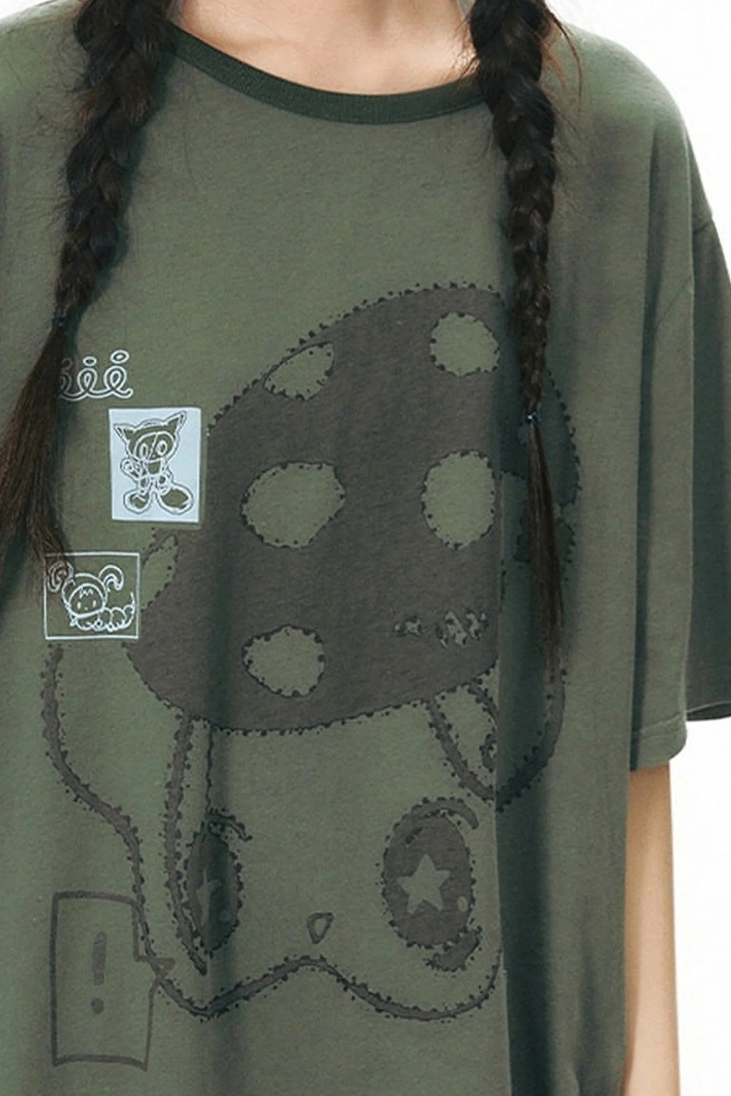 Starwii Printed Oversized Blouse