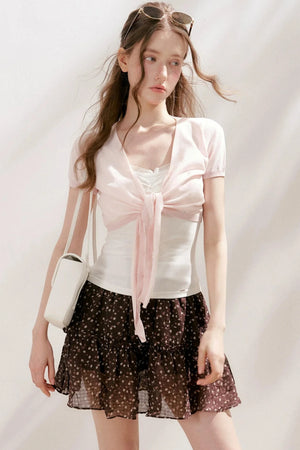 Staycation Floral Ruffle Skirt