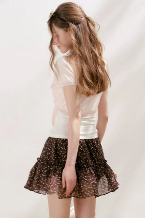 Staycation Floral Ruffle Skirt