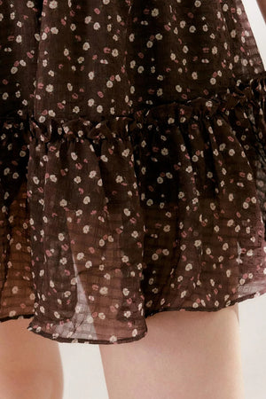 Staycation Floral Ruffle Skirt