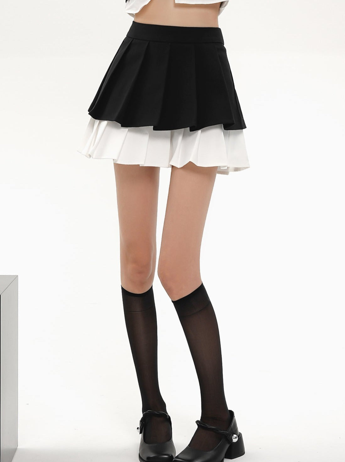 Stitching A-line Skirt