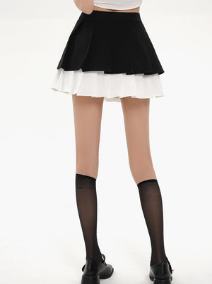 Stitching A-line Skirt