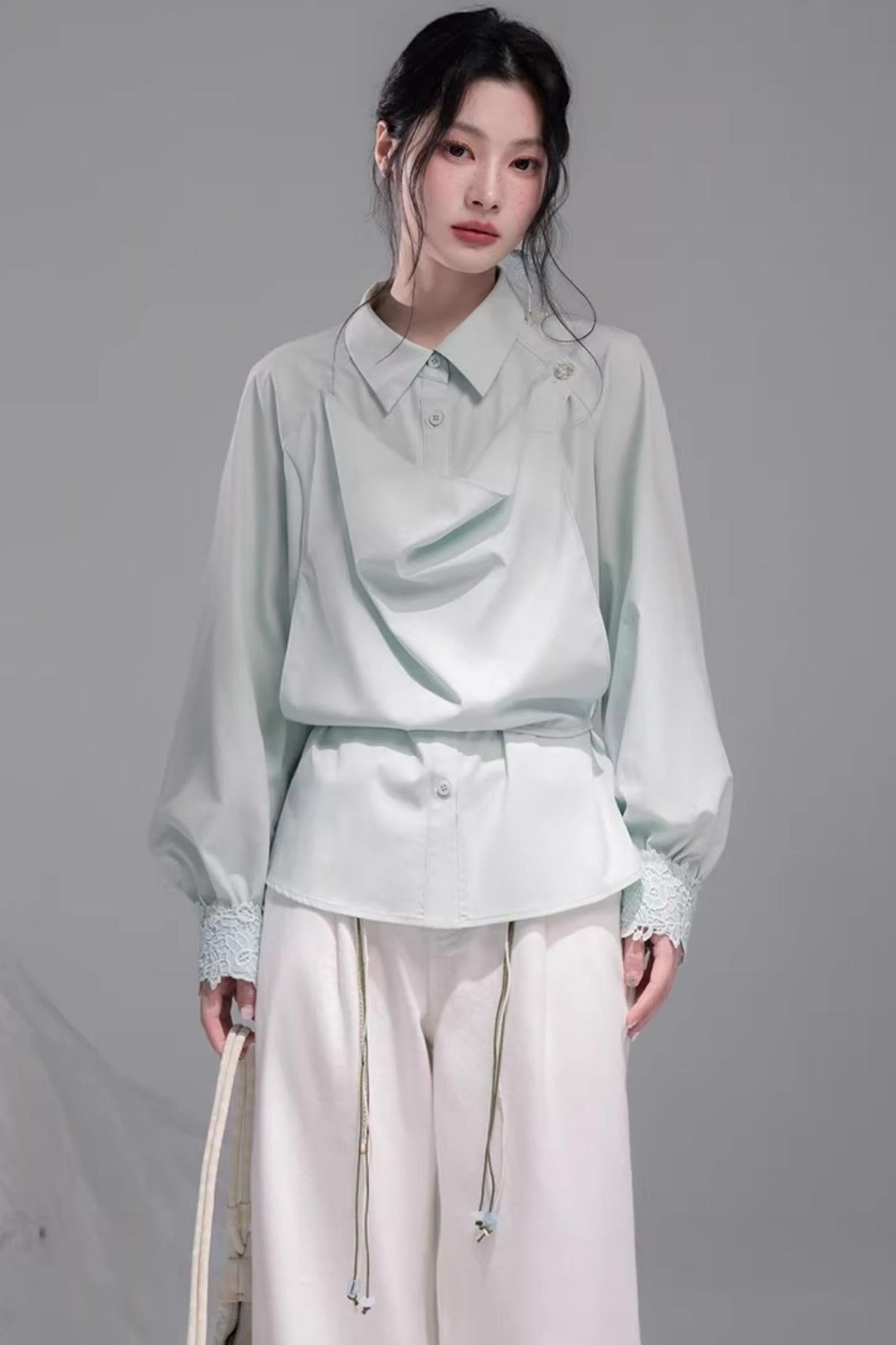 Stone White Lyocell Jeans Set