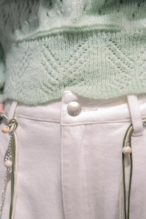 Stone White Lyocell Jeans Set