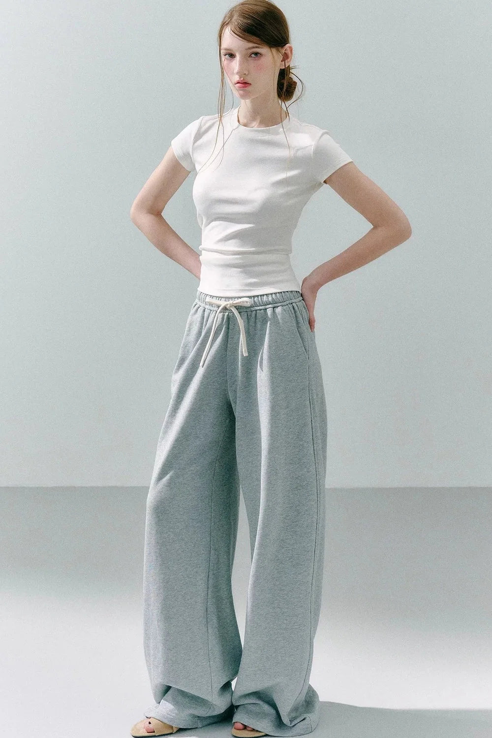 Straight Leg Cotton Sweatpants
