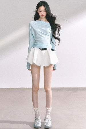 Straight Shoulder Long Sleeve T-Shirt