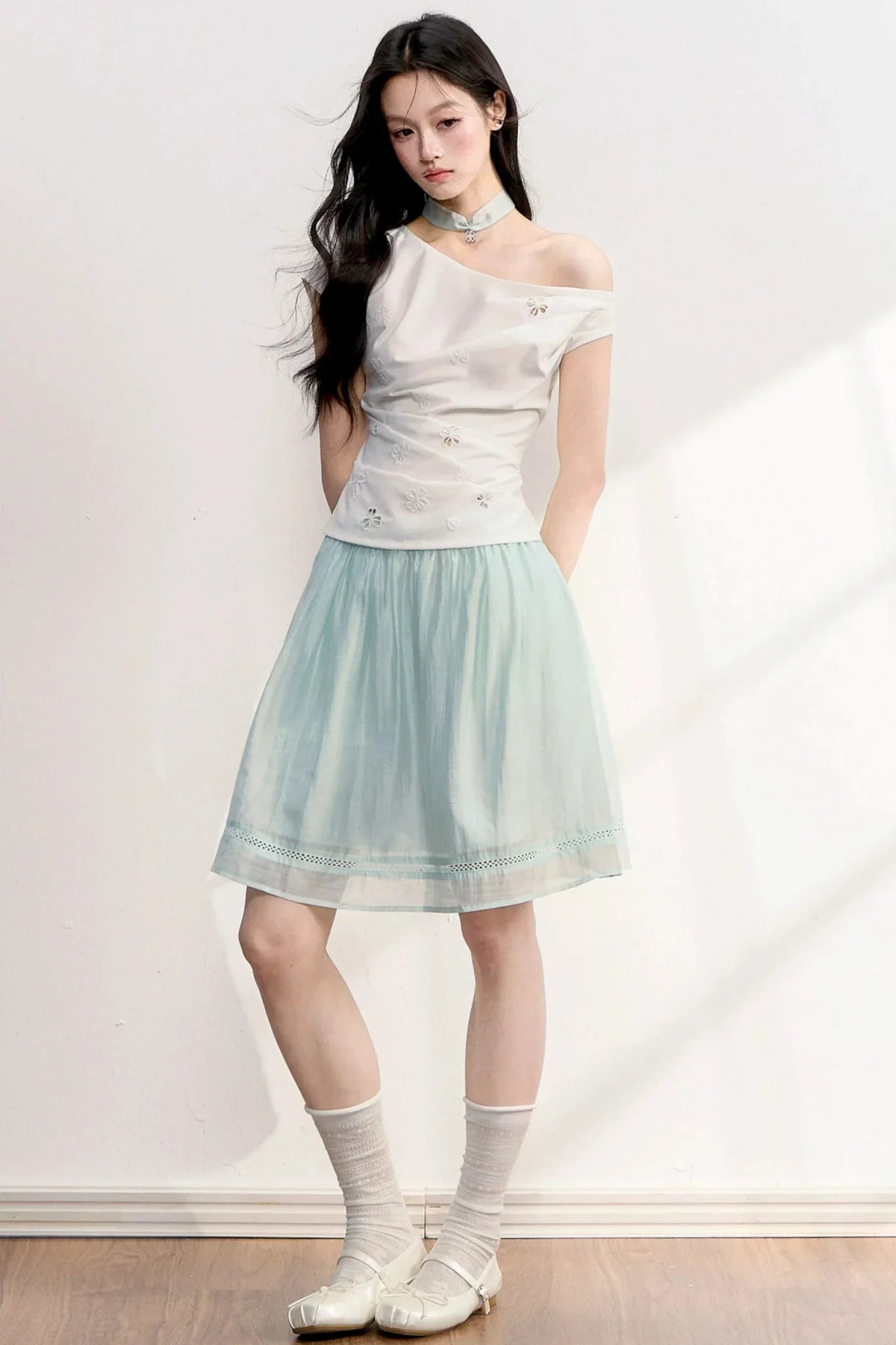 Strawberry Bow A-Line Skirt