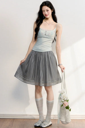 Strawberry Bow A-Line Skirt
