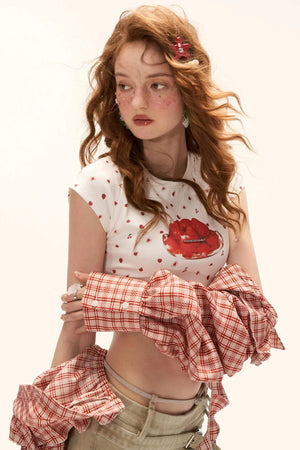 Strawberry Print Top
