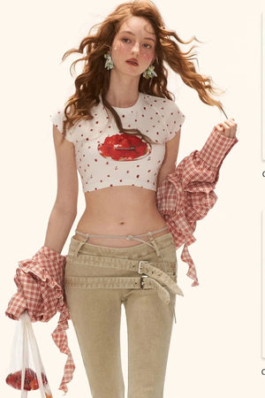 Strawberry Print Top