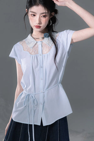 Stream Blue Lyocell Blouse