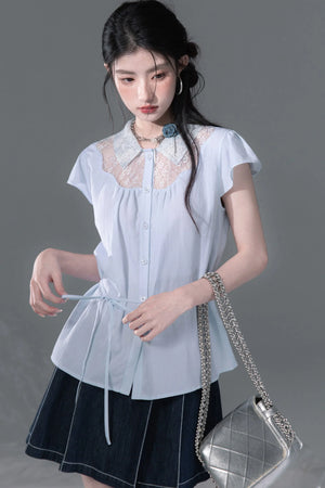 Stream Blue Lyocell Blouse