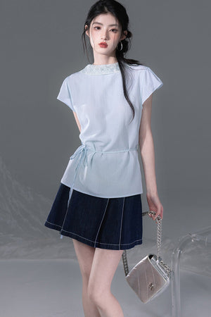Stream Blue Lyocell Blouse