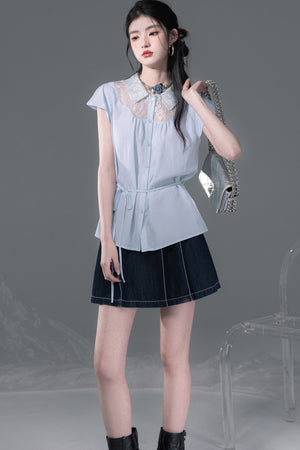 Stream Blue Lyocell Blouse