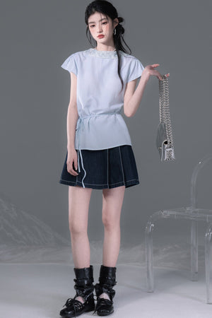 Stream Blue Lyocell Blouse