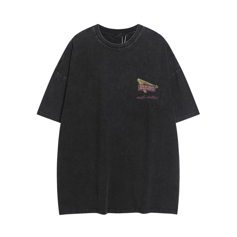 Street Landscape Print Short Sleeve T-Shirt