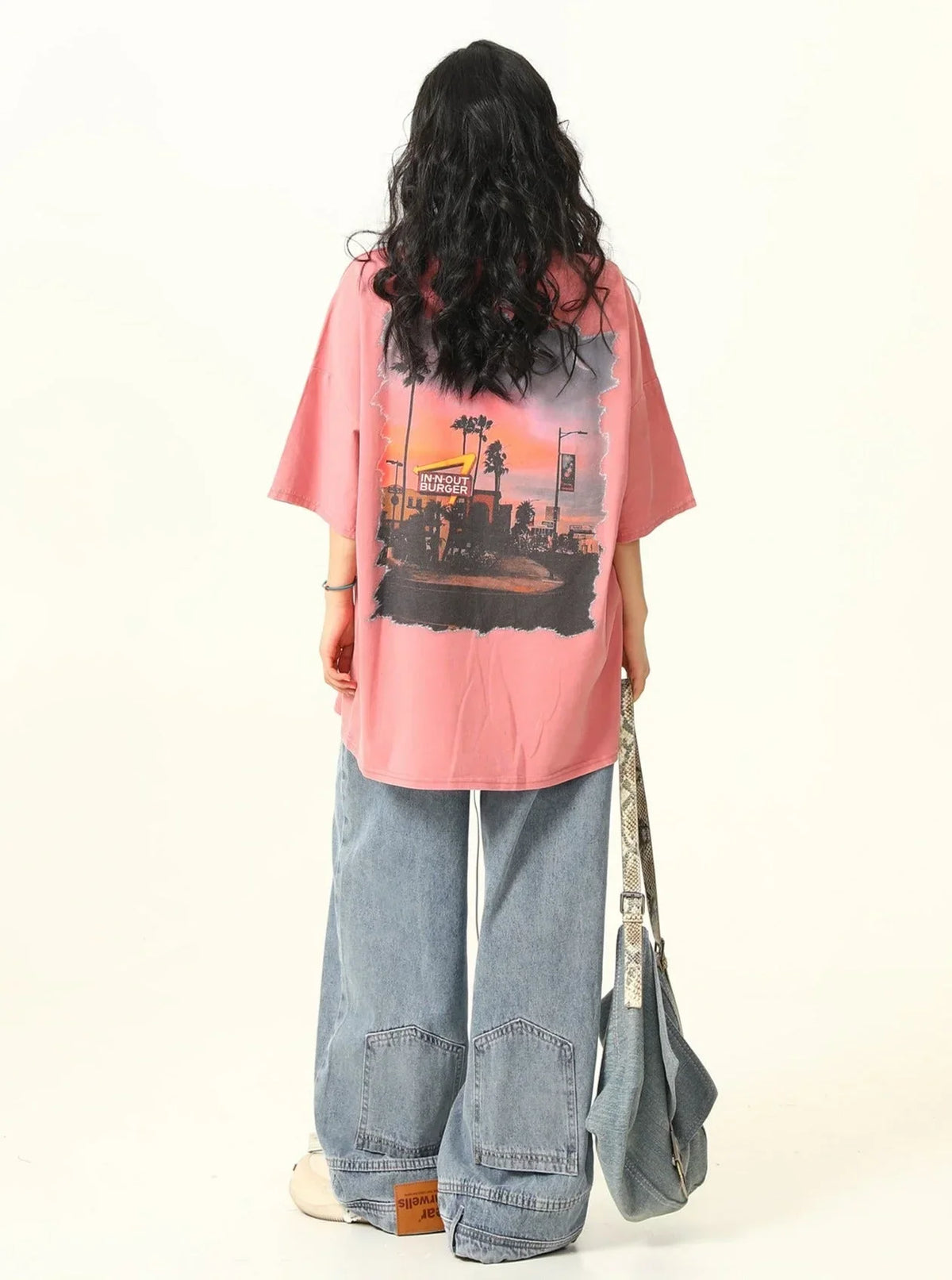 Street Landscape Print Short Sleeve T-Shirt