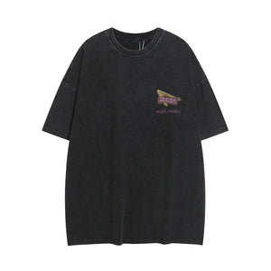 Street Landscape Print Short Sleeve T-Shirt
