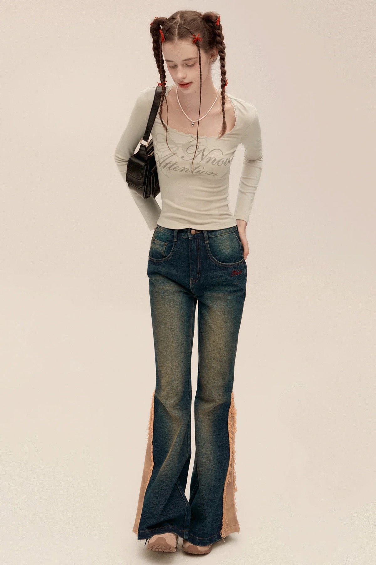 Street Super Patchwork Flared Pants