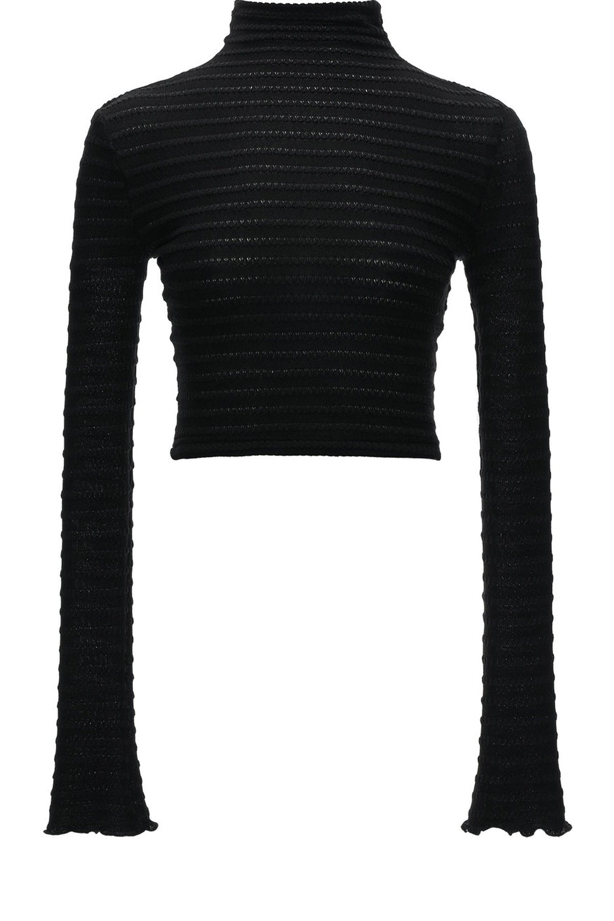 Stretch Ribbed Turtleneck Top