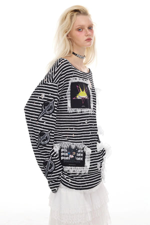 Stripe Frog Tee